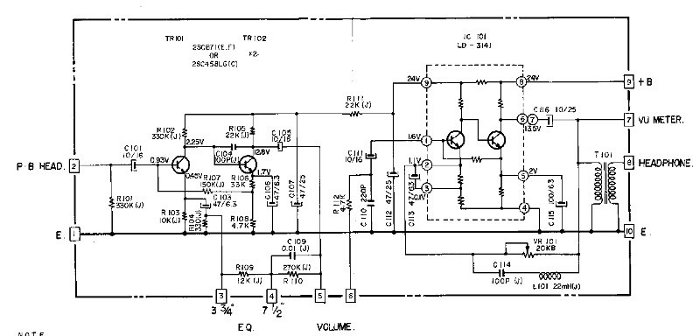 akai playback amplifier schematic